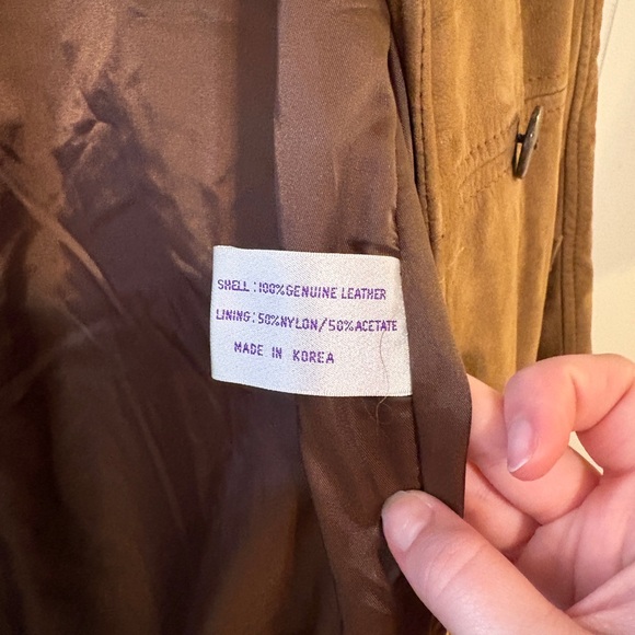 Korean Suede Trench Coat - Picture 3 of 4